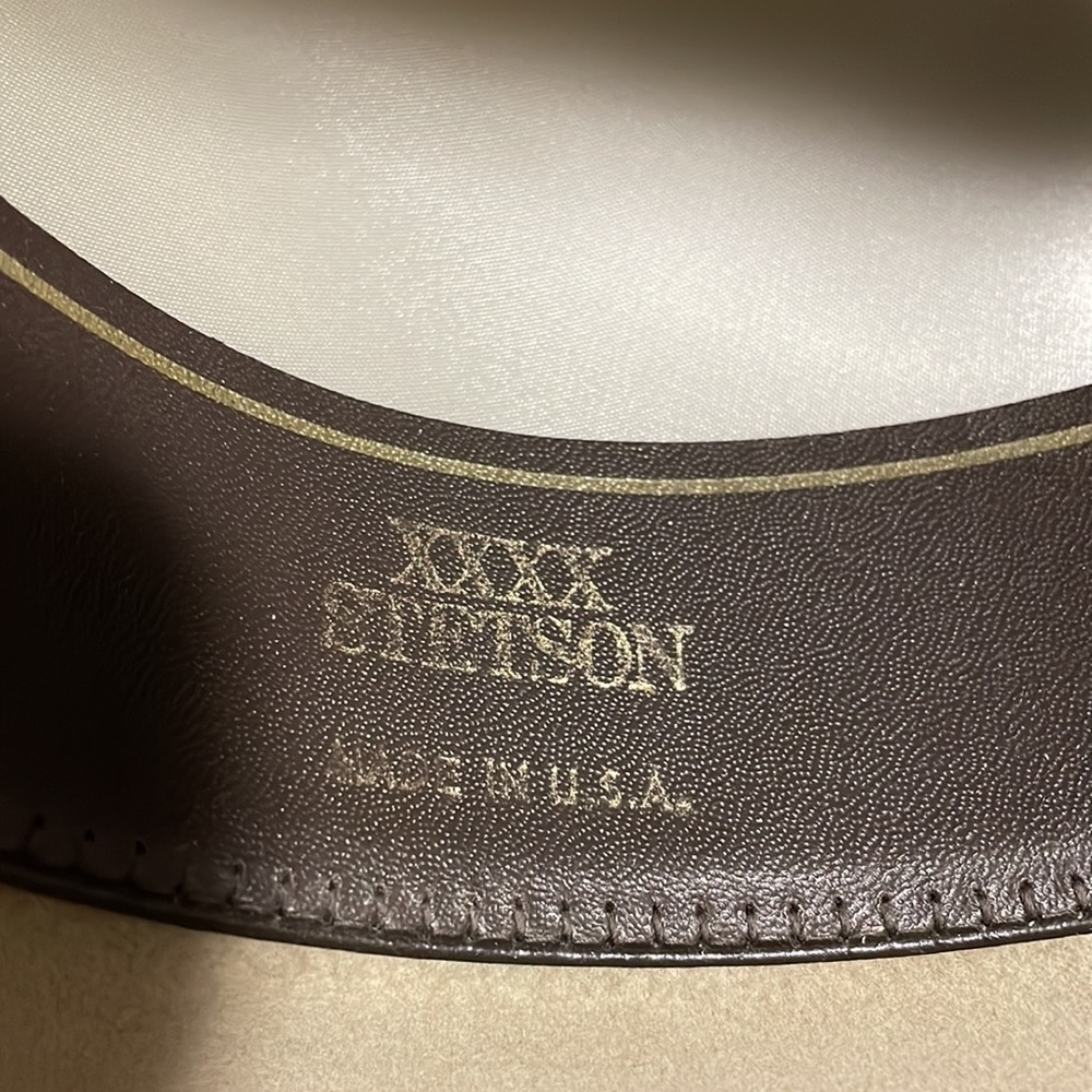 Vintage Stetson original cowboy hat. Never worn, still in original box. - Picture 9 of 10